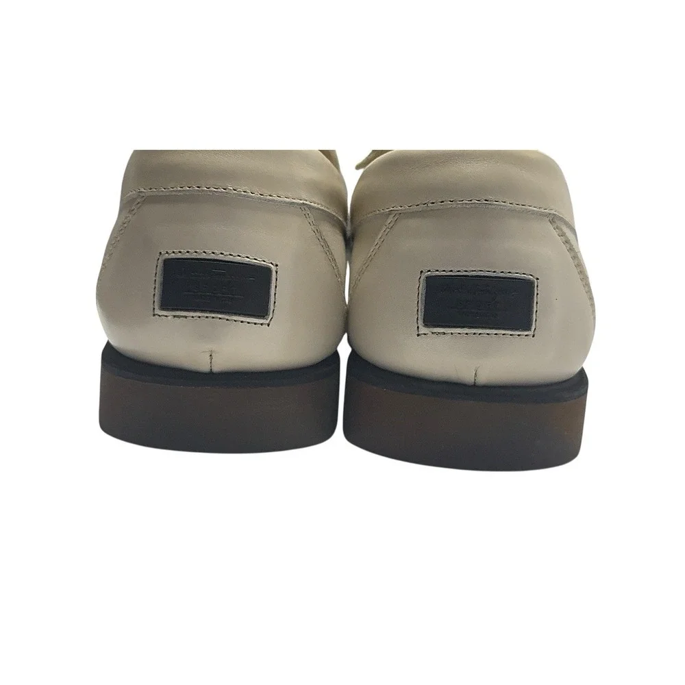 Salvatore Ferragamo Beige Leather Driver‎ Loafers Men's 8 US Made in Italy